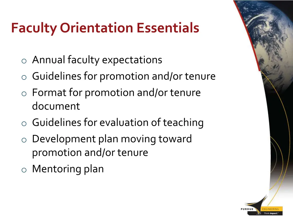 faculty orientation essentials