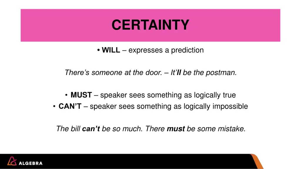 certainty