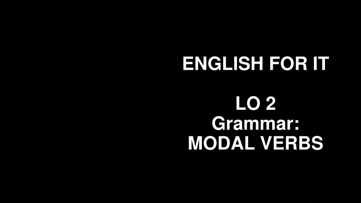 english for it