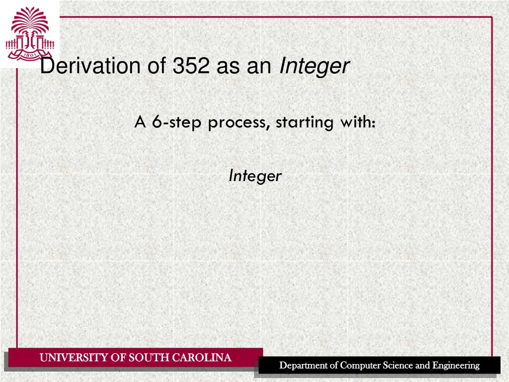 derivation of 352 as an integer