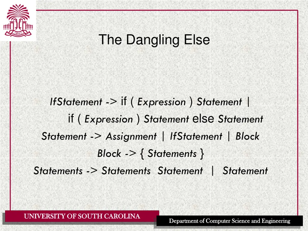 the dangling else