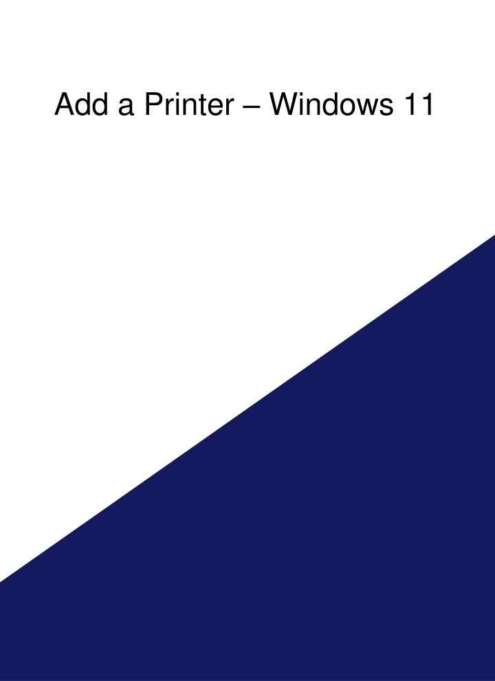 add a printer windows 11