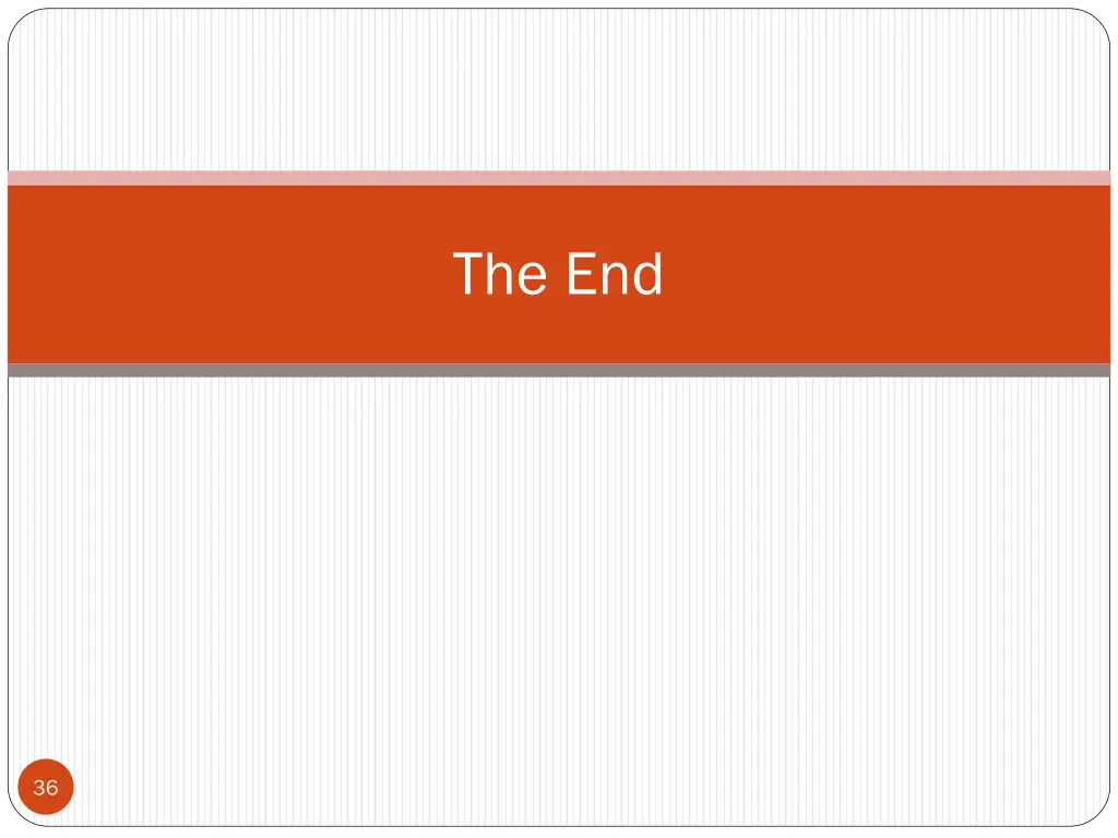 the end