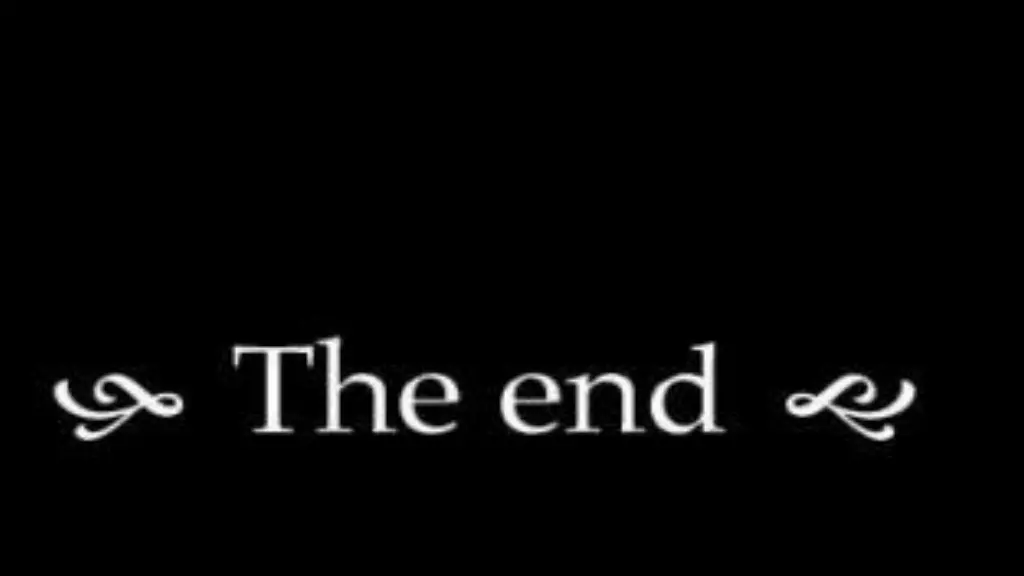 the end