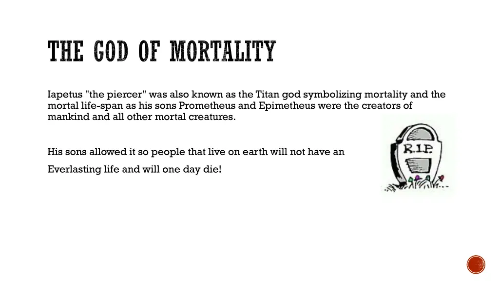 the god of mortality