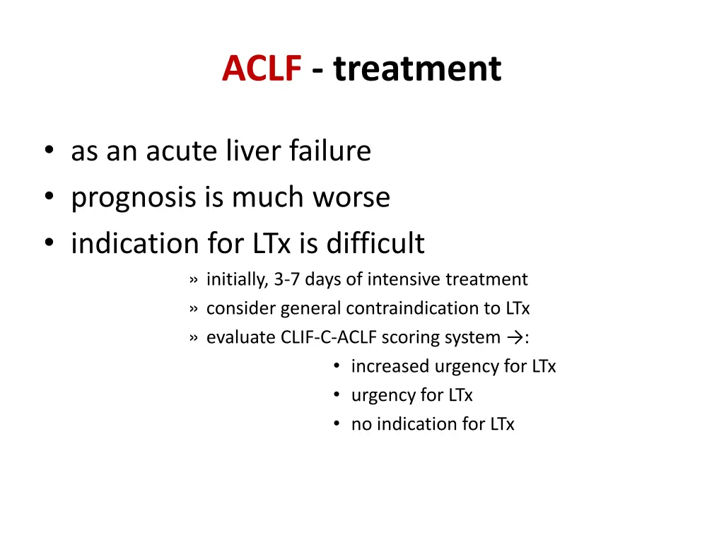 aclf treatment