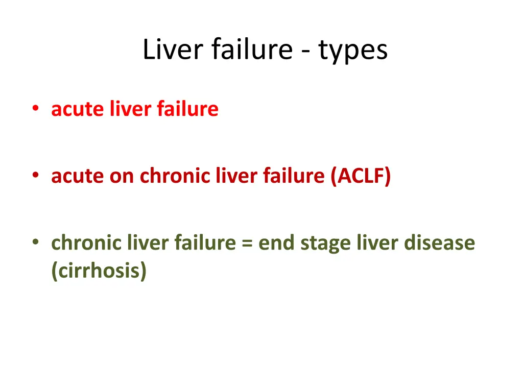 liver failure types