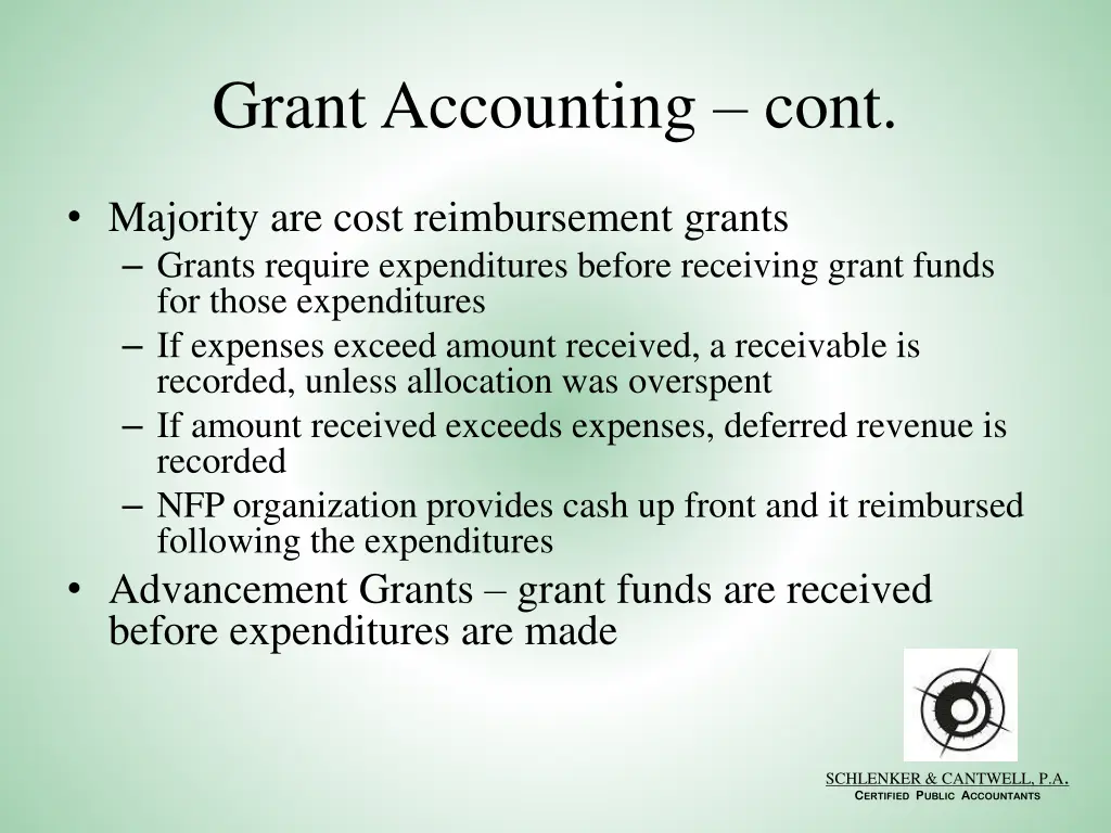 grant accounting cont