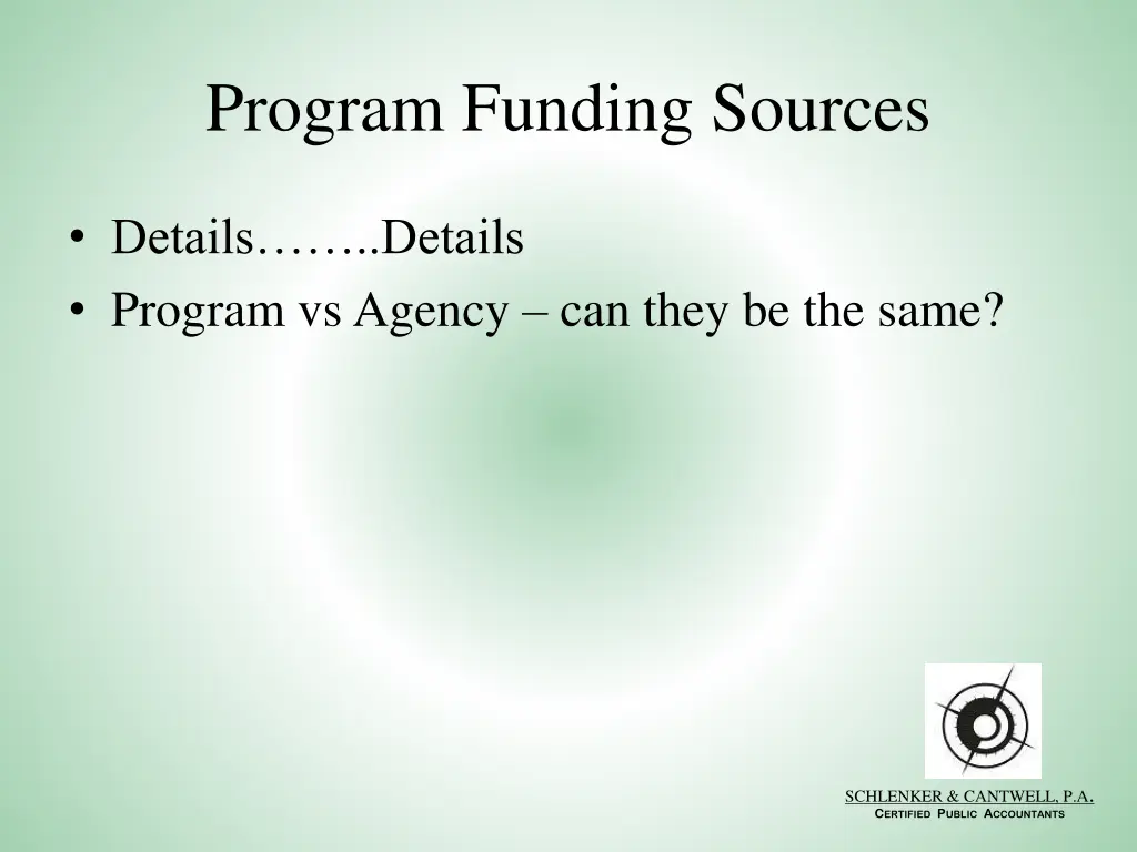 program funding sources 1