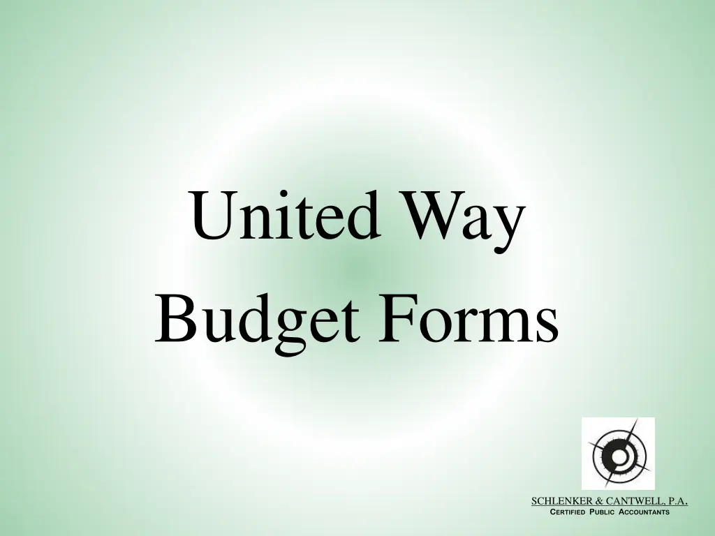 united way budget forms