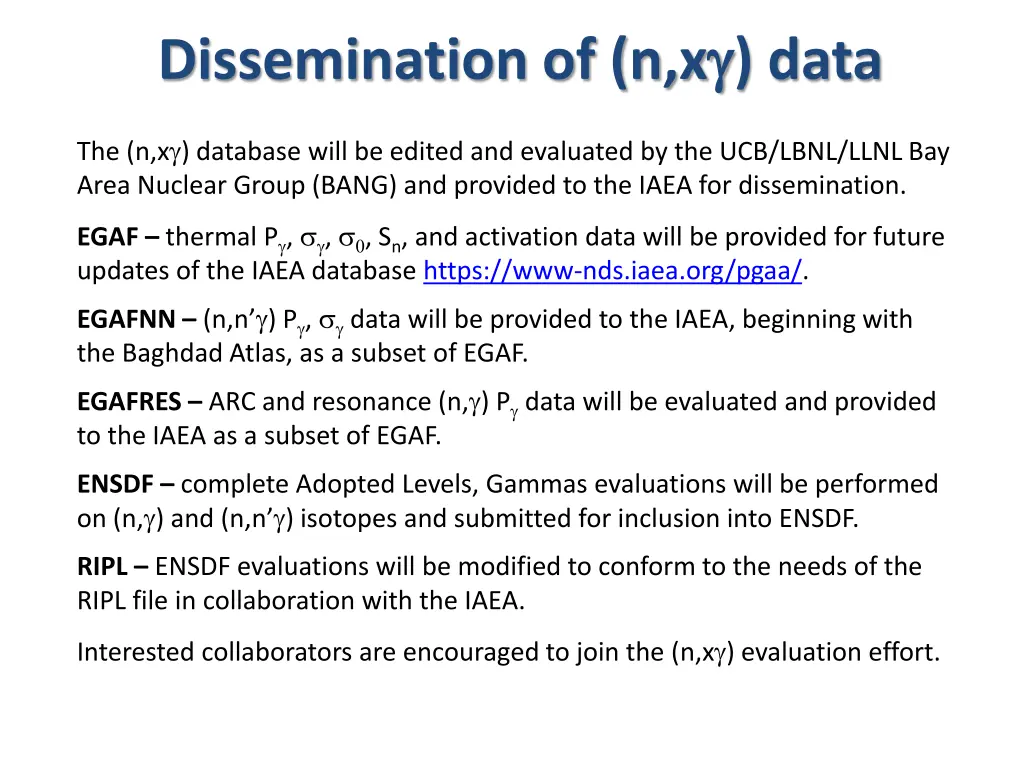 dissemination of n x data