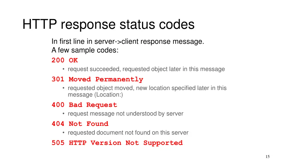 http response status codes