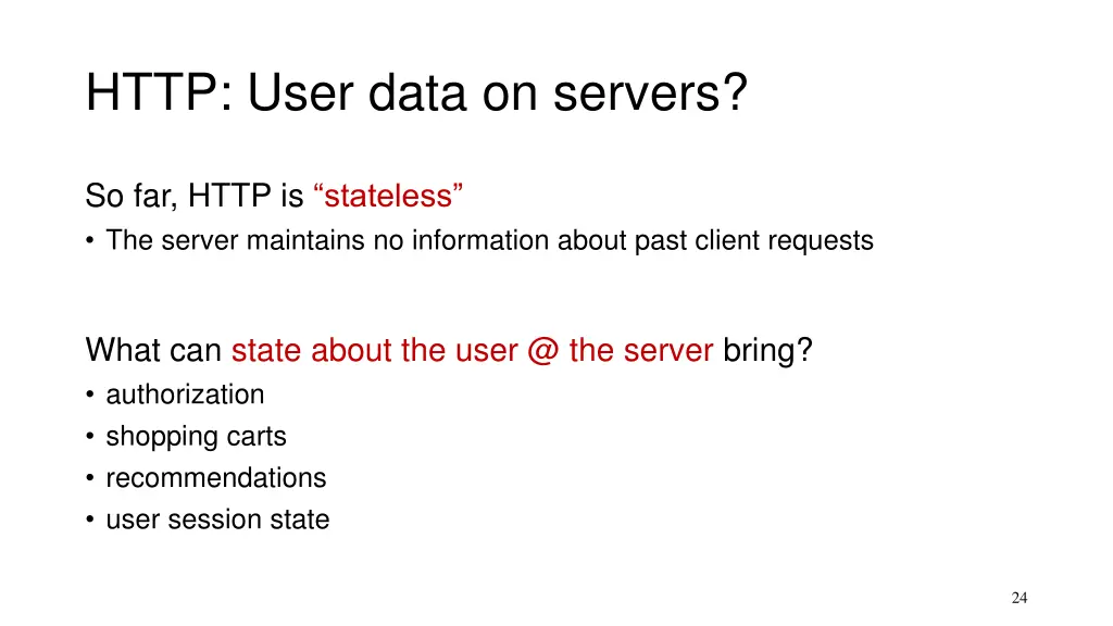 http user data on servers