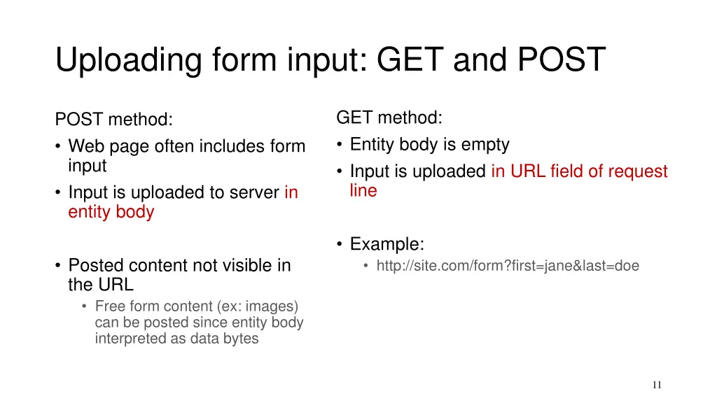 uploading form input get and post