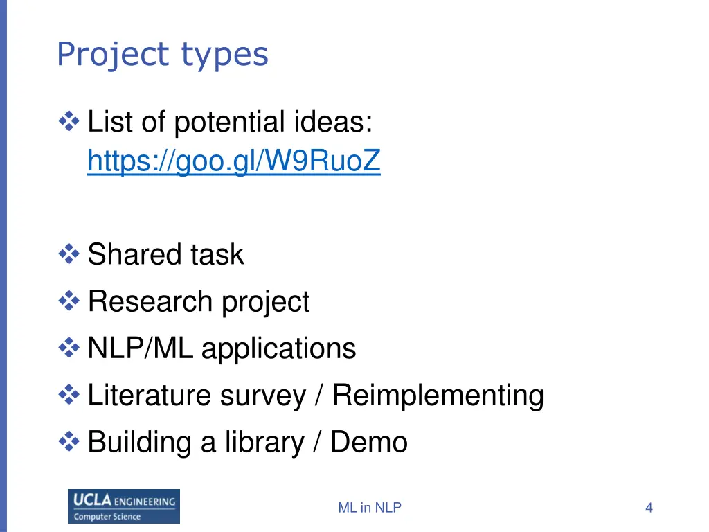 project types