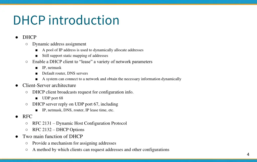 dhcp introduction