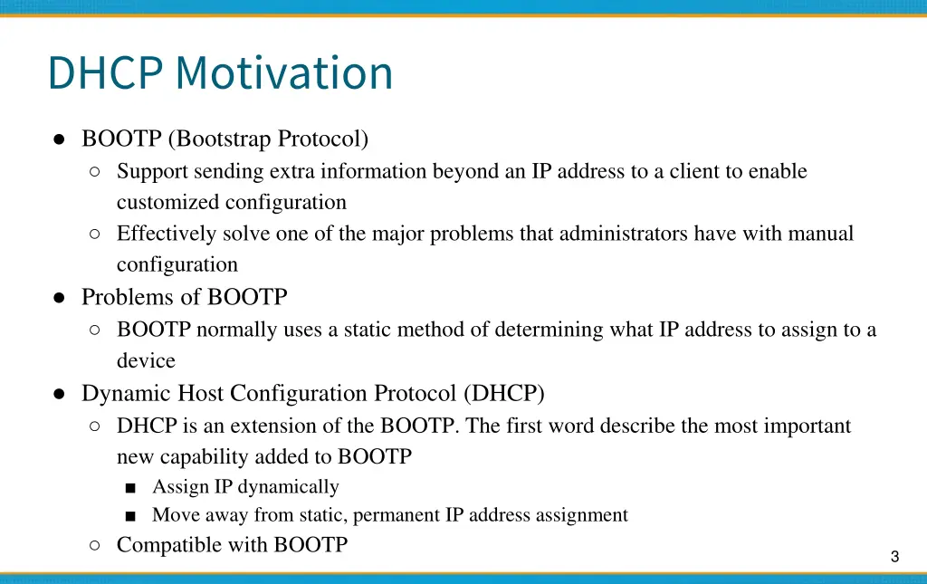 dhcp motivation