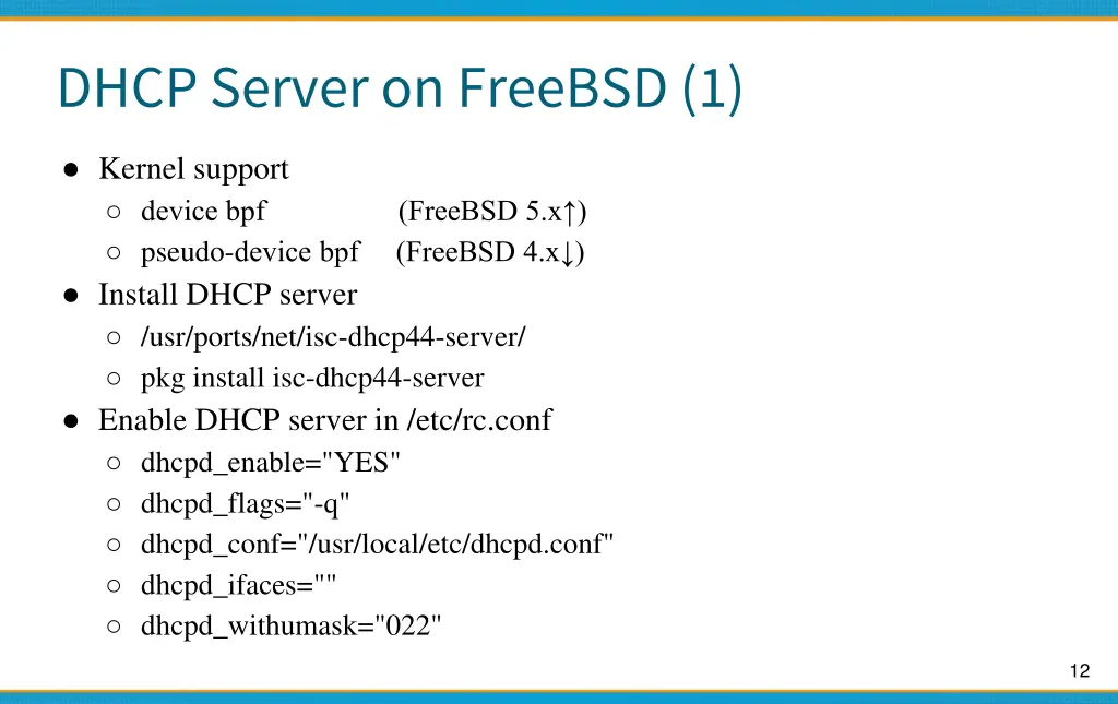 dhcp server on freebsd 1