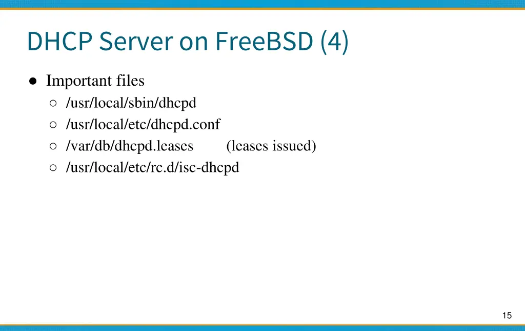 dhcp server on freebsd 4