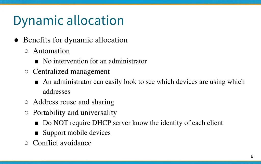 dynamic allocation