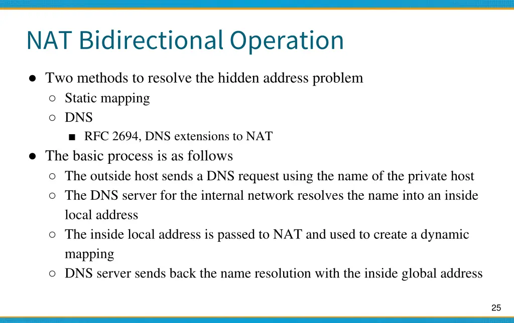 nat bidirectional operation 1