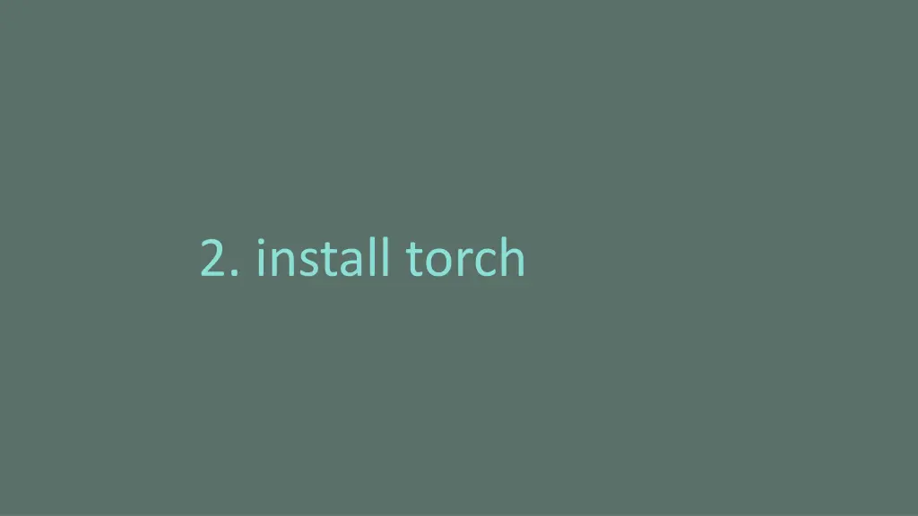 2 install torch