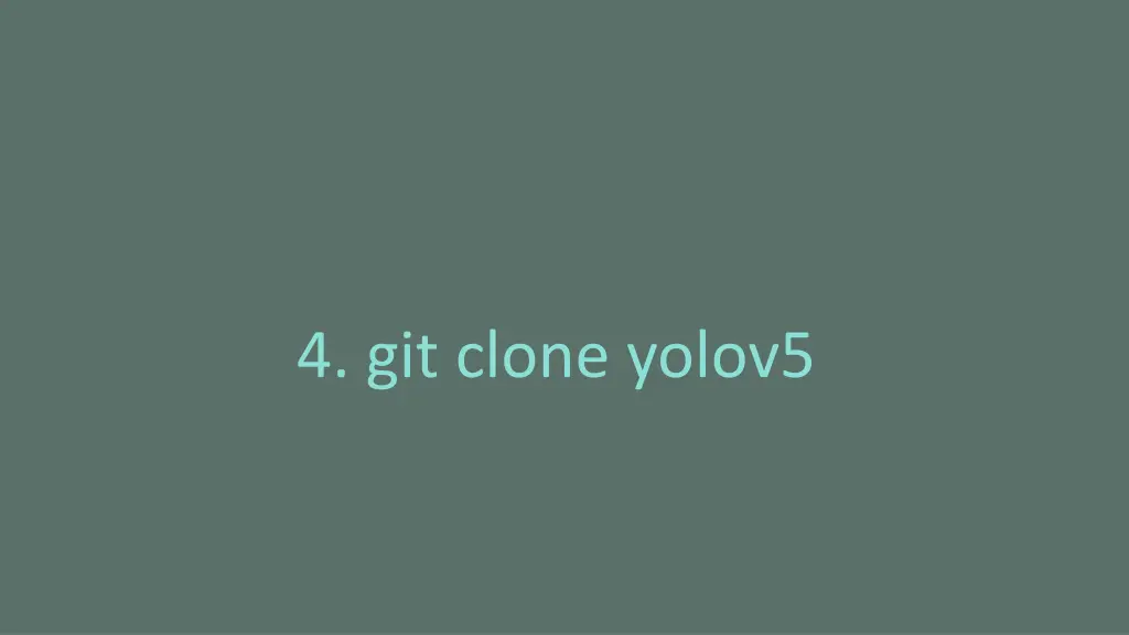 4 git clone yolov5