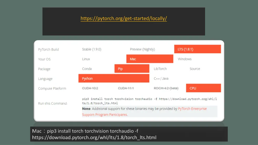 https pytorch org get started locally