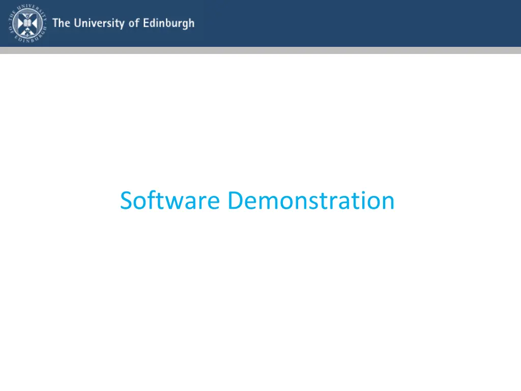 software demonstration