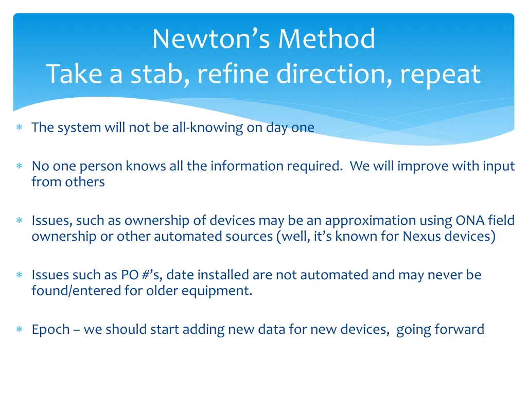 newton s method take a stab refine direction
