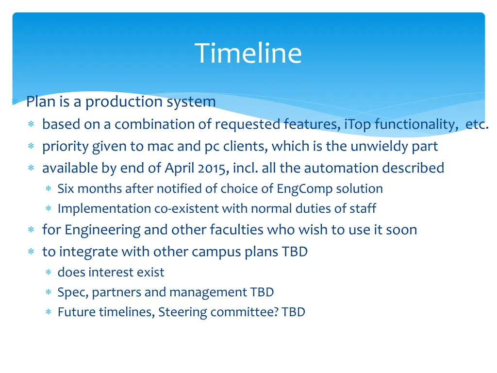 timeline