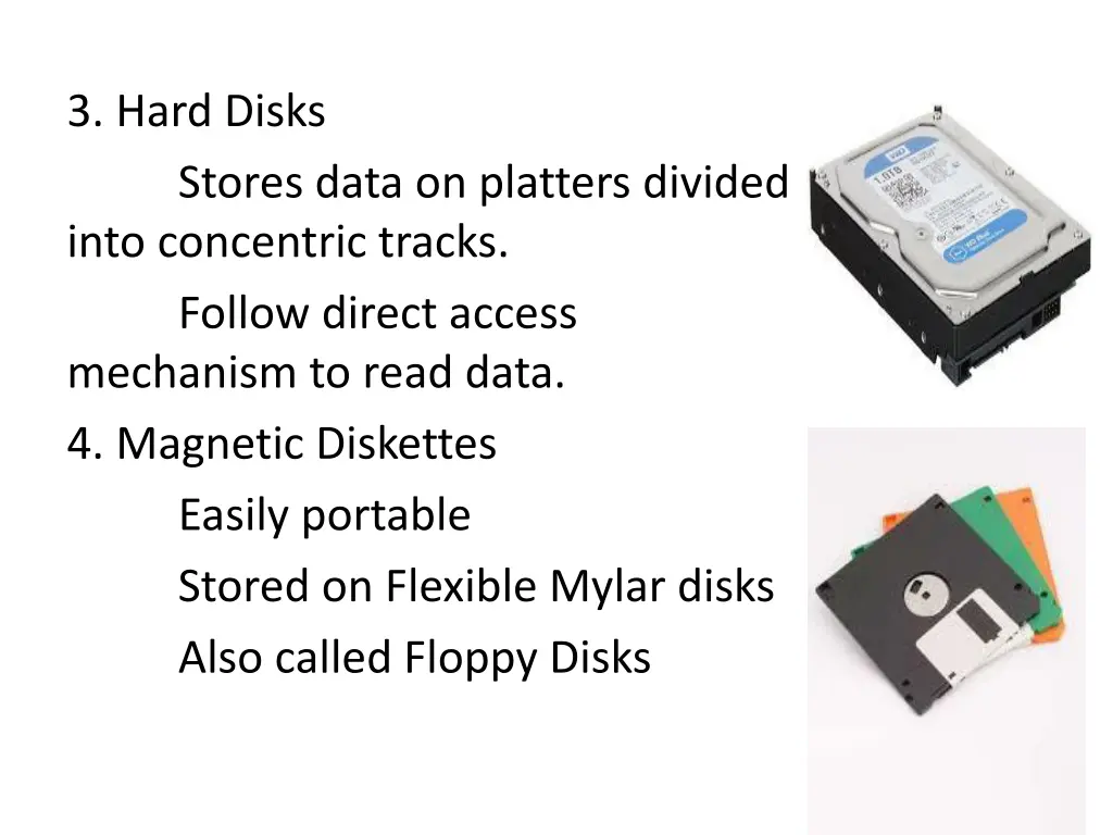 3 hard disks stores data on platters divided into