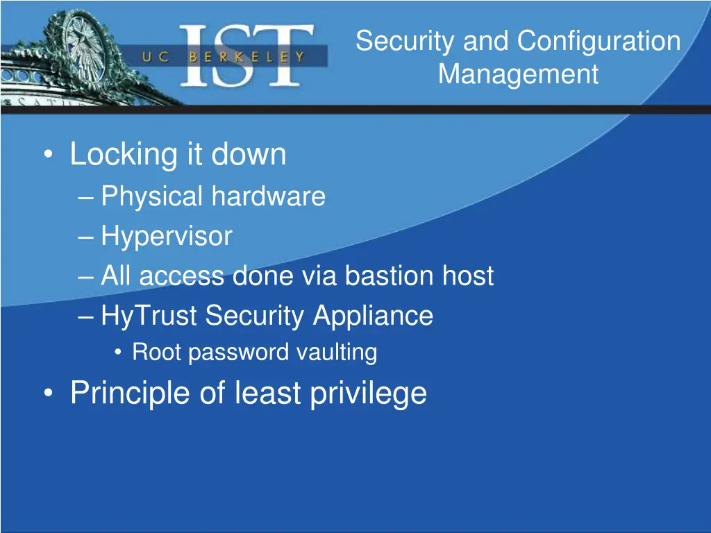 security and configuration management