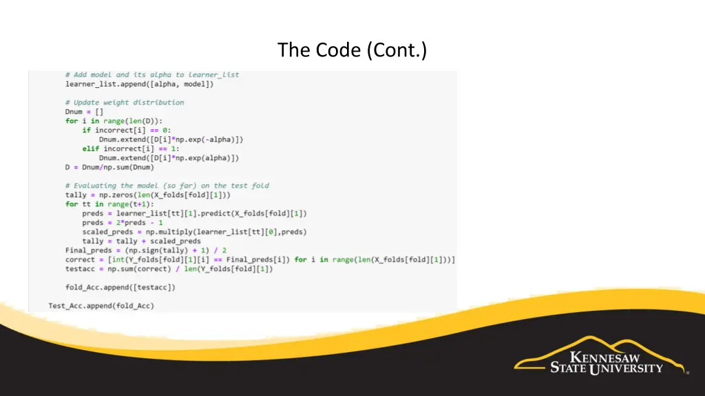 the code cont