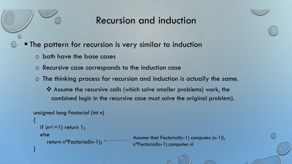 recursion and induction