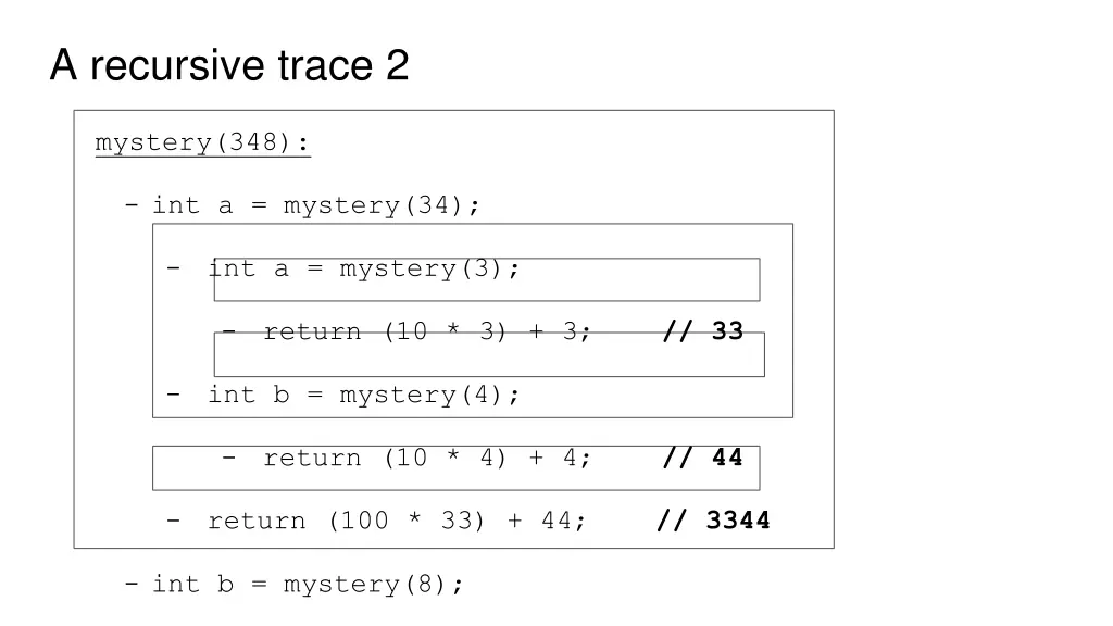 a recursive trace 2