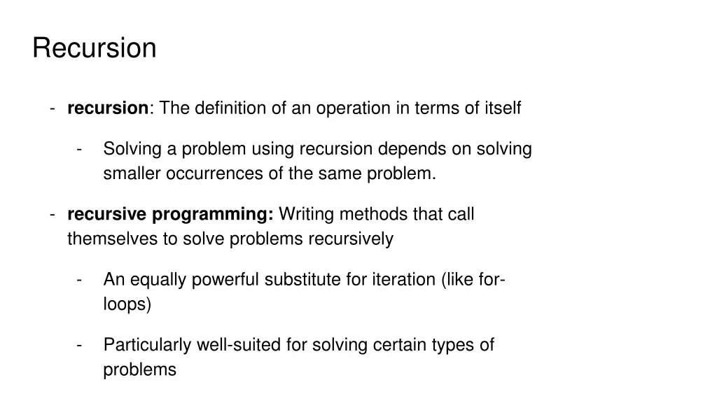 recursion