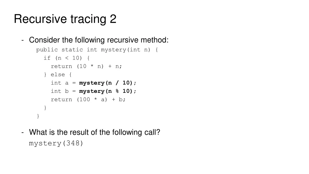 recursive tracing 2