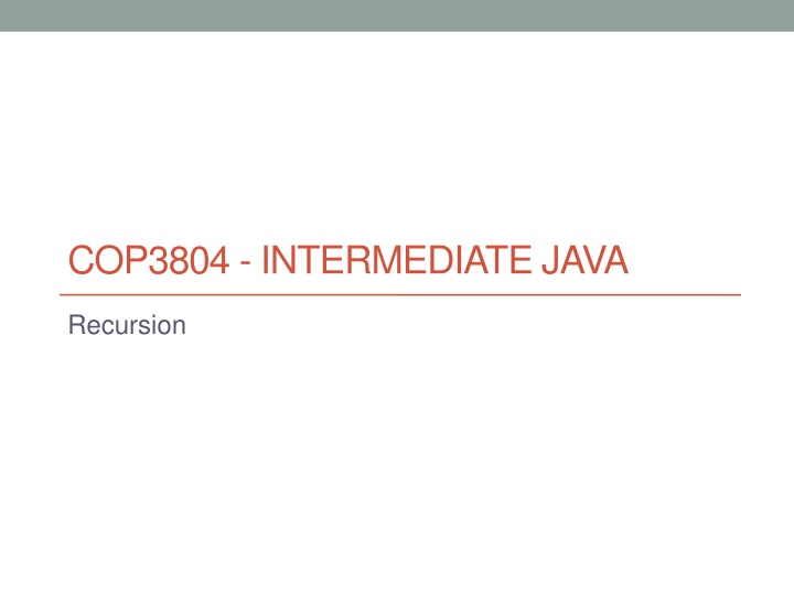 cop3804 intermediate java