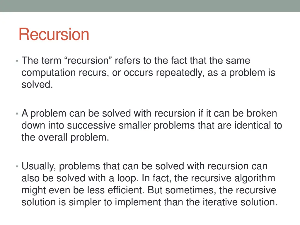 recursion