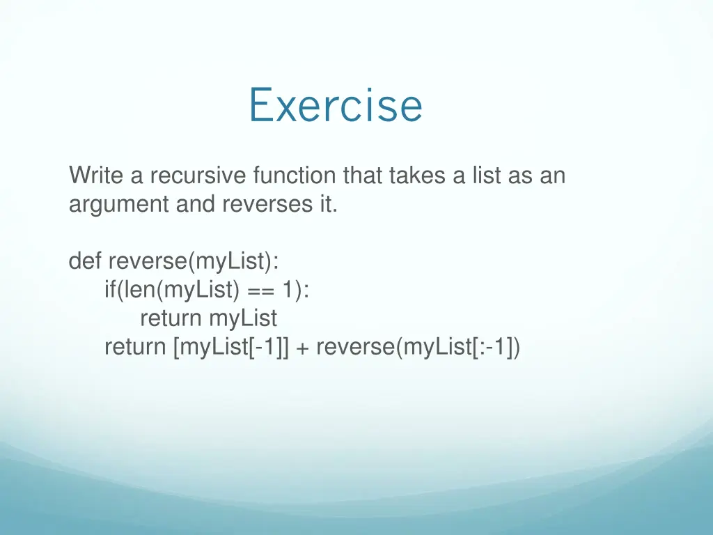 exercise 1