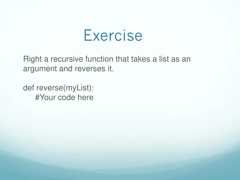exercise