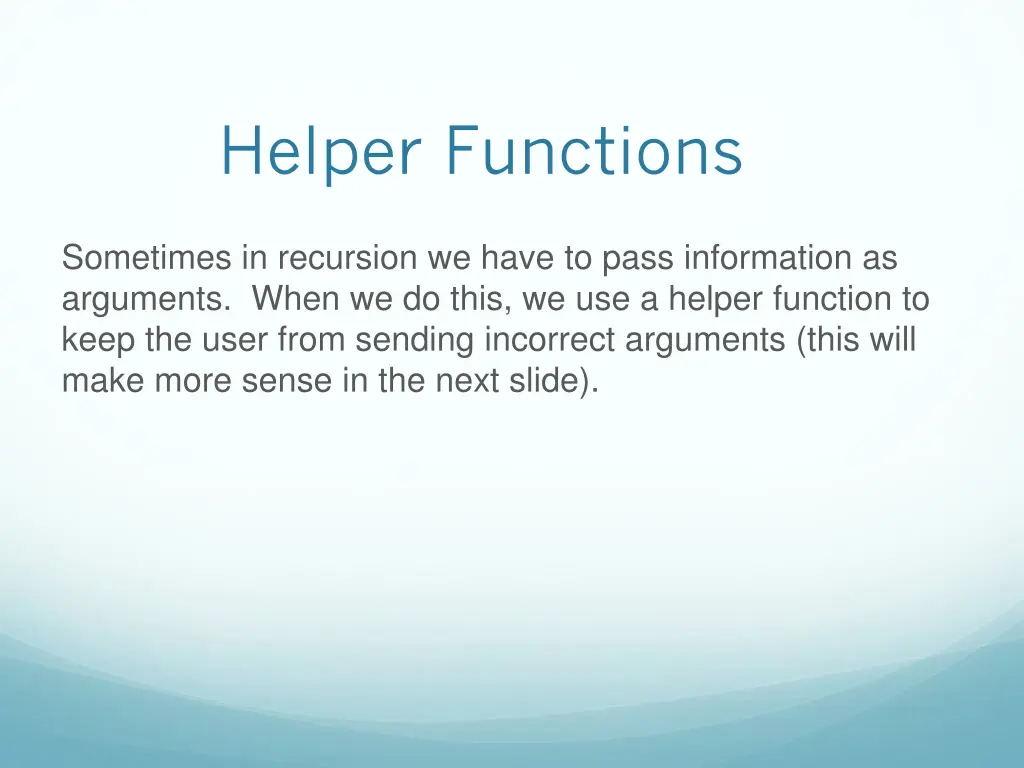 helper functions