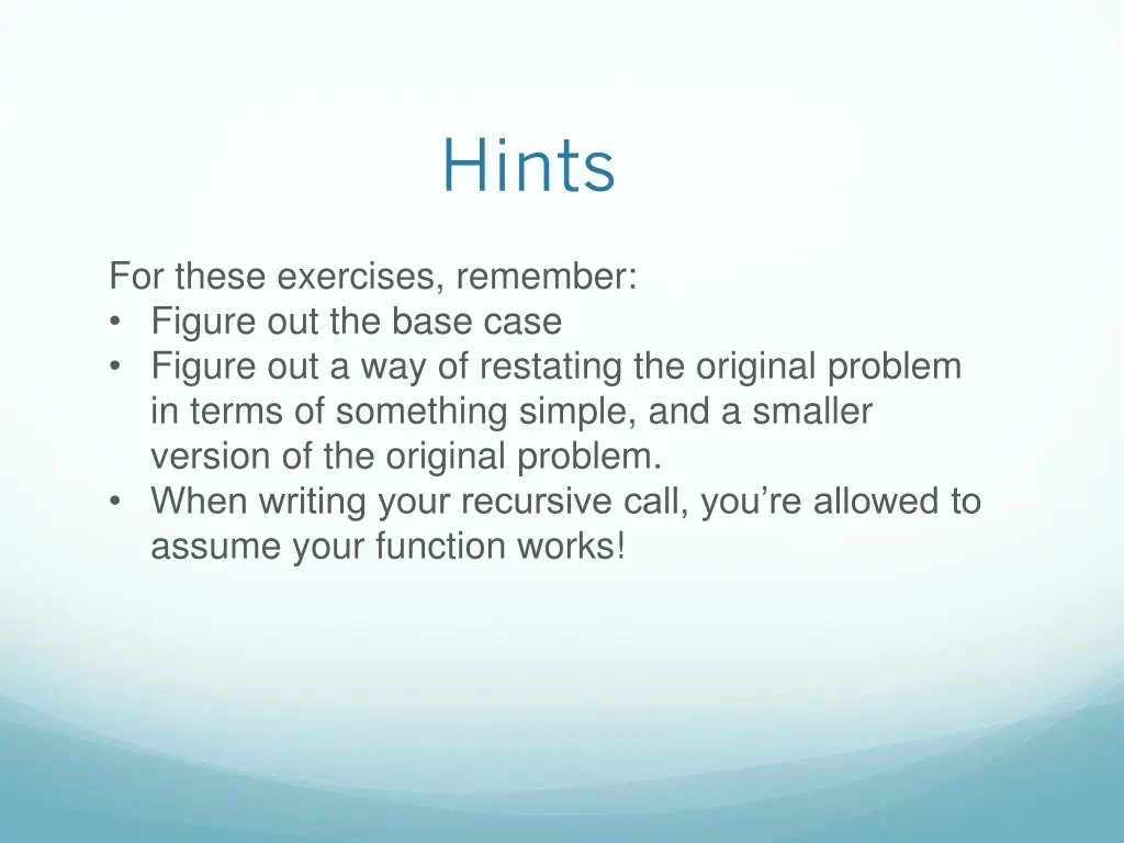 hints