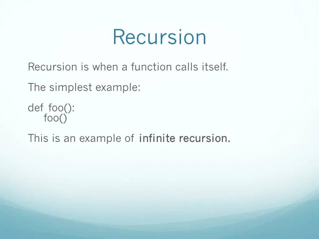 recursion 1