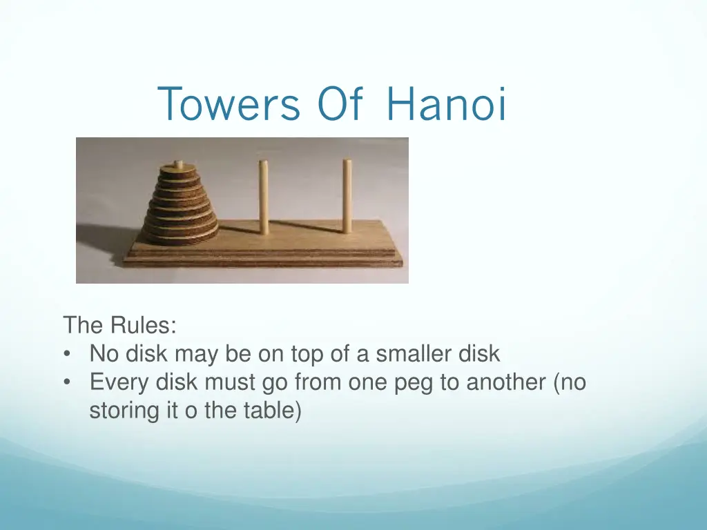 towers of hanoi