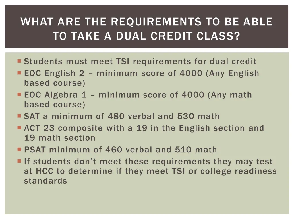 what are the requirements to be able to take