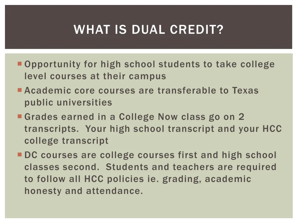 what is dual credit