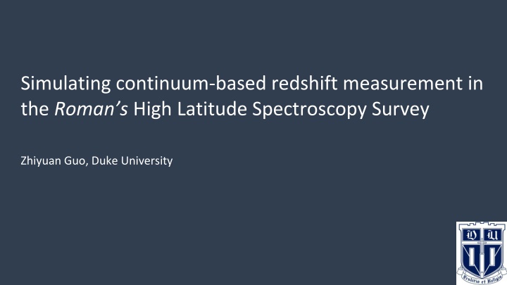 simulating continuum based redshift measurement