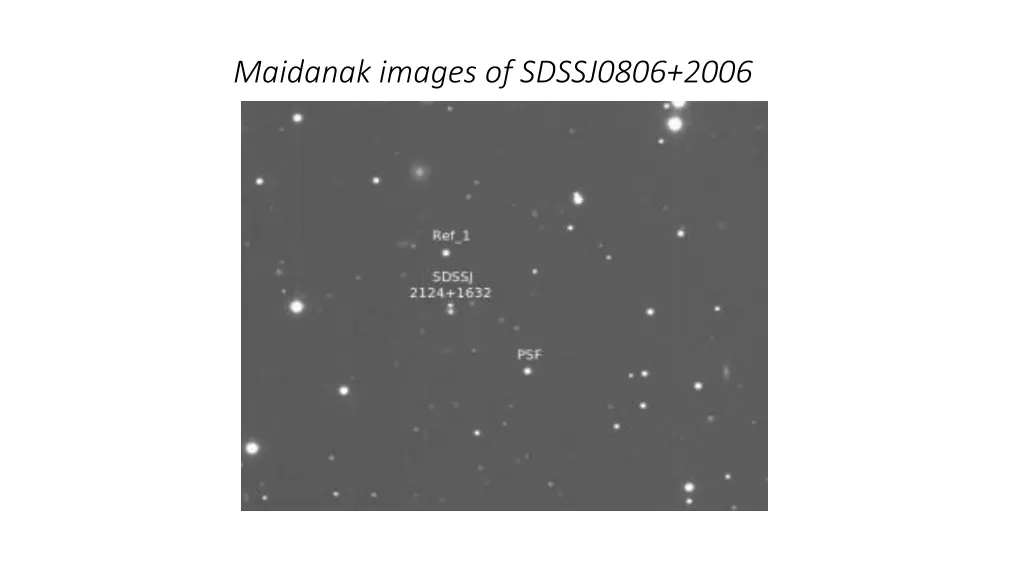 maidanak images of sdssj0806 2006